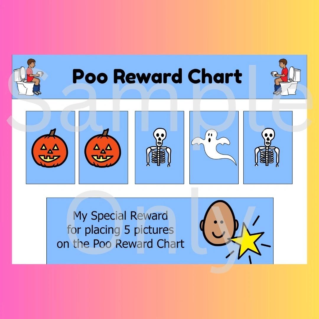 Poo Reward Chart with Velcro